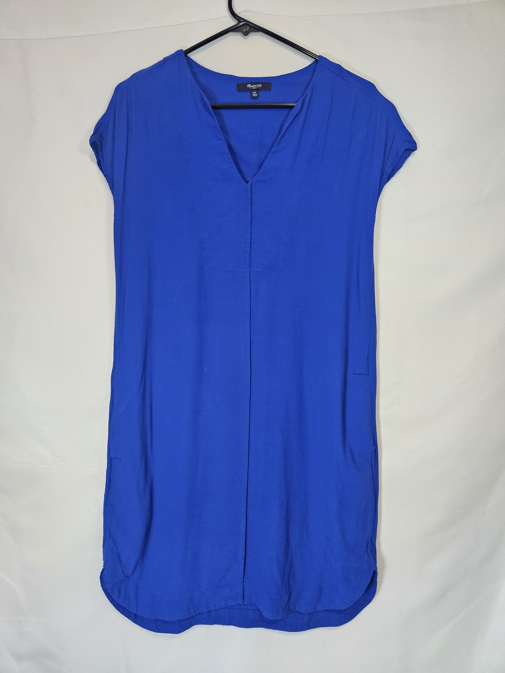 Madewell Royal Blue V-Neck Shift Dress Business Casual Office Careerwear